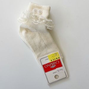 Carlino Ivory Ruffle Dress Sock